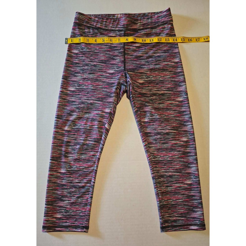 Everlast Womens Space Dye Capri Leggings Pink Black Athletic Yoga Pants Size S